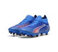 PUMA Femme 6 Match+ FG/AG Wn's Chaussure de Football, Ultra Bleue, Blanche et Rouge, 38.5 EU