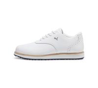 PUMA Femme Avant WMNS Golf Shoe, White-Deep Navy-Sand Dune, 40.5 EU