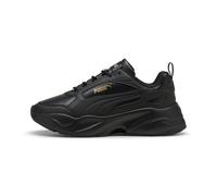 PUMA Femme Cassia 2.0 Basket, Noir, Noir, doré, 38 EU