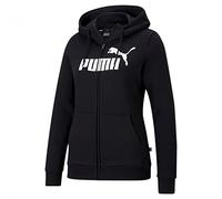PUMA Femme Ess Logo Full-Zip Ho Pull, Puma Noir, M EU