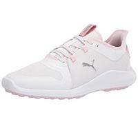 PUMA Femme Ignite Fasten8 Chaussure de Golf, White Silver Pink Lady, 40.5 EU