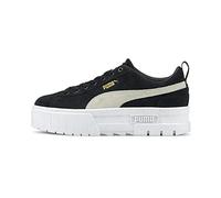 Puma pour femme. 38078401 Mayze - Baskets en cuir noir (40), Plat, Lacets, Casuel
