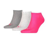 Chaussettes invisibles Puma Thin middle grey/rse x3 Blanc taille : 35-38 réf : 57023 Blanc, Blanc