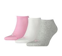 PUMA Femme Puma Unisex Sneaker Plain 3p Chaussettes de sport, Rose/Blanc/Gris, 35-38 EU