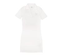 Puma, Femme, Robes, Blanc, Taille: 40 FR Robe côtelée col en V manches courtes