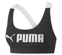 PUMA Femme Soutien-gorge Puma Fit À Impact Moyen Haut de sous v tements, Puma - Noir, L EU