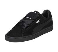 PUMA Femme Suede Heart EP Sneakers Basses, Black-Metallic Beige, 38 EU