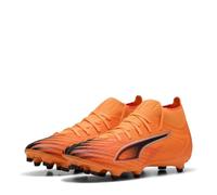 PUMA Femme Ultra 6 Match+ FG/AG Wn's Chaussure de Football, Heat Fire Noir/Rouge Brillant, 38 EU