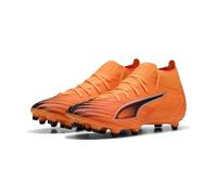 PUMA Femme Ultra 6 Match+ FG/AG Wn's Chaussure de Football, Heat Fire Noir/Rouge Brillant, 40 EU