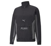 PUMA Fermeture éclair 1/2 tissée Veste Homme, Noir, S