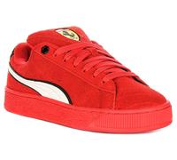 Puma Ferrari Suède XL Bas En Cuir À Lacets Femme En Rouge UK 4 - 7