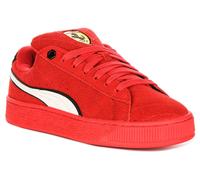 Puma Ferrari Suède XL Bas En Cuir À Lacets Pour Hommes Trainer En Rouge EU 41-46