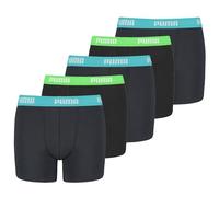 PUMA Fille Basic Boxer 5 Pack Ecom Cale on, Bleu Foncé/Turquoise, 170 EU