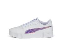 PUMA Fille Carina 2.0 Holo Jr Basket, Puma White Puma Silver, 37.5 EU