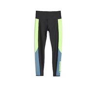 PUMA Fit Eversculpt Color Block Hw 7/8 Tight Collants Femme, Noir/Vert Vitesse, XL