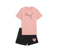 PUMA FLAMING LOVE Tee and Shorts Set G, Costumes tricotés Fille, Pink Fruit,
