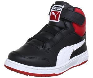 Puma Full Court Hi V Kids, Baskets mode fille - Noir (07Black/White/Ribbon Red), 21 EU