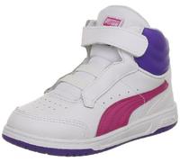 PUMA Full Court Hi V Kids, Baskets Mode Filles - Blanc (09White/Cabaret/Blue), 19 EU