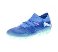PUMA Future 7 Match MG Jr Soccer Shoe, Bluemazing White-Electric Peppermint, 34 EU