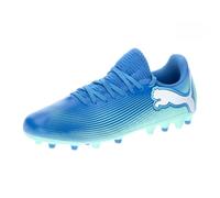PUMA Future 7 Play MG Jr Soccer Shoe, Hyperlink Blue-Mint White, 36 EU