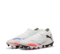 PUMA Future 8 Match FG/AG Chaussures de Football Unisexes, Puma PUMA Blanche, Noire, Rouge éclatante, 47 EU
