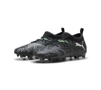 Puma Future 8 Match FG/AG JR, Chaussure de Football Unisexe, Puma Black-Puma Silver-Fluo Green,