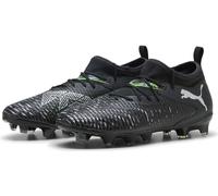 Puma Future 8 Match FG/AG Jr Chaussures de football enfants noir argent fluo vert Gr 30