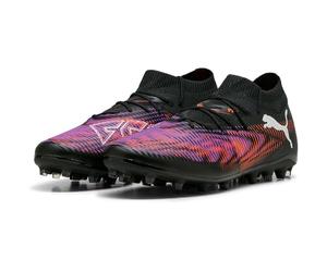 PUMA Future 8 Match MG, Chaussure de Football Unisexe, PUMA Black-PUMA White-Glowing Red,