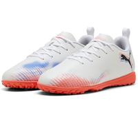 PUMA Chaussures de Football Future 8 Play TT Enfant et Adolescent 31, White Black Glowing Red