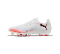 PUMA Future 8 Play FG/AG, Chaussures de Football Unisexe-Adulte, Puma Blanc Puma Noir Rouge Brillant, 43 EU