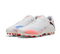 Puma Future 8 Play MgSoccer Chaussures Unisexes, Puma Puma Blanche, Noire, Rouge éclatante, 43 EU