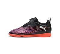 PUMA Future 8 Play TT V JR, Chaussure de Football Unisexe, PUMA Black-PUMA White-Glowing Red,