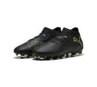 PUMA Future 8 Pro FG/AG Jr Chaussures de Football Unisexes pour Enfant, Puma Noir pétillant Vert Clair Terrain, 35 EU
