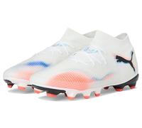 PUMA Future 8 Pro Firm Chaussures de football à crampons pour homme, Blanc/noir/rouge brillant, 41 EU