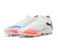 PUMA Future 8 Pro MG Chaussures de Football Unisexes, Puma PUMA Blanche, Noire, Rouge éclatante, 44 EU