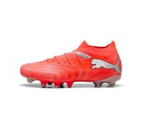 PUMA Future 9 Match FG/AG Chaussures de Football Unisexes pour Adulte Rouge/Blanc/Noir/argenté Pointure 47, Rouge Brillant Puma Blanc Puma Noir Puma Argent, 47 EU