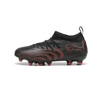 PUMA Future 9 Match FG/AG JR Chaussures de Football, Noir-rougeâtre et Gris Fort, Pointure 45, Puma Noir Rouge Lumineux Gris Fort, 33 EU
