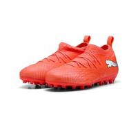 PUMA Future 9 Match MG JR Chaussures de Football, Rouge éclatant, Blanc, Noir, Argent, 37 EU, Glowing Red PUMA White PUMA Black PUMA Silver, 4.5 UK