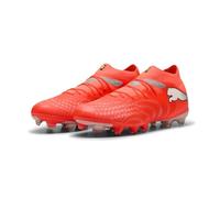 PUMA Future 9 Pro FG/AG Chaussures de Football Unisexes, Glowing Red PUMA White PUMA Black PUMA Silver, 42 EU