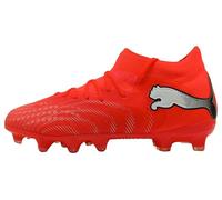 PUMA Future 9 Pro FG/AG JR Chaussures de Football, Rouge éclatant, Blanc, Noir, Argent, 45 EU, Glowing Red PUMA White PUMA Black PUMA Silver, 34 EU