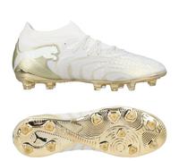 PUMA Future 9 Ultimate AG White Gold - Blanc/Doré/Noir - Herbe synthétique (AG) 40½