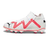 PUMA Future Match Fg/Ag Jr, Scarpe da Calcio, White Black Fire Orchid 01, 43 EU