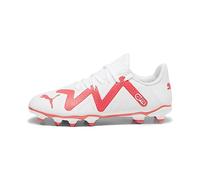 PUMA Future Play FG/AG JR Chaussure de Football, White Fire Orchid Red, 29 EU