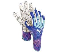 Puma Future Ultimate NC Gants de gardien de but - Elite+ latex double adhérence, coupe ajustée, revers de la main tricoté 3D, bande en silicone, poignet élastique, plusieurs tailles (Bluemazing-Sunset