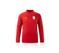 PUMA Galatasaray Istanbul GSK Top d'entraînement en jersey avec fermeture éclair 1/4, rouge, taille : L
