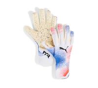 PUMA Gants de Gardien de But de Football Future Ultimate NC 8.5, White Glowing Red Ultra Blue
