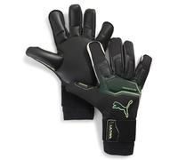 PUMA Gants de Gardien de But PUMA Ultra Ultimate Hybrid Enfant et Adolescent 11, Black Green Terrain Fizzy Light Yellow