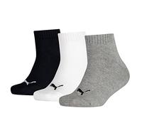 PUMA Garçon Puma Quarter 3p Chaussettes de sport, Gris (Grey/White/Black 803), 23-26 EU