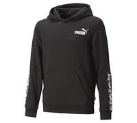 PUMA Garçon Sweat À Capuche Ess Tape Camo Tr B Sudation, Puma - Noir, 128 EU