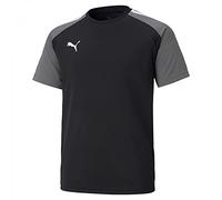 Puma Garçon Team Pacer T-Shirt, Noir/Gris/Blanc, 164 EU